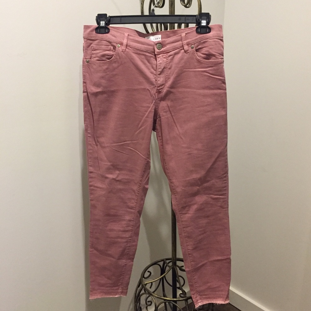 Pink Skinny Loft Jeans